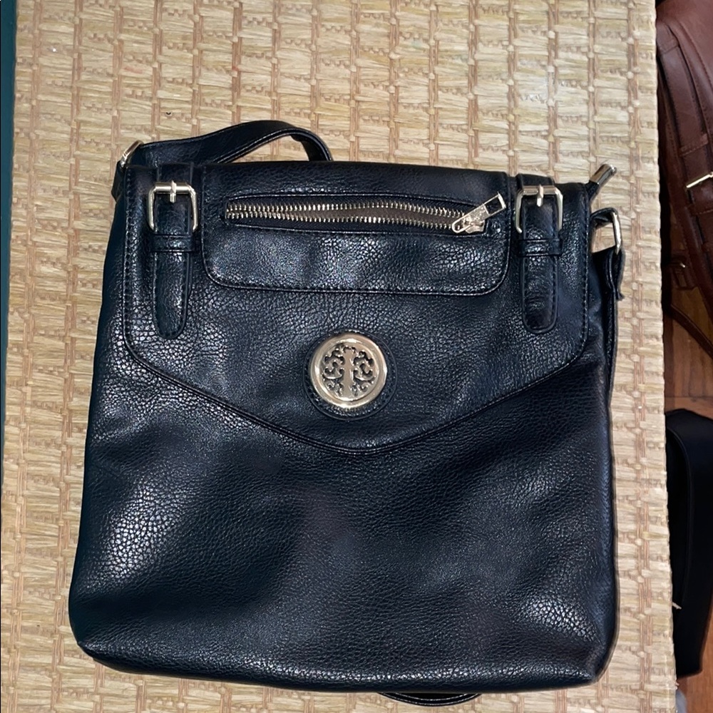 Vintage Tory Burch Black Leather Crossbody purse